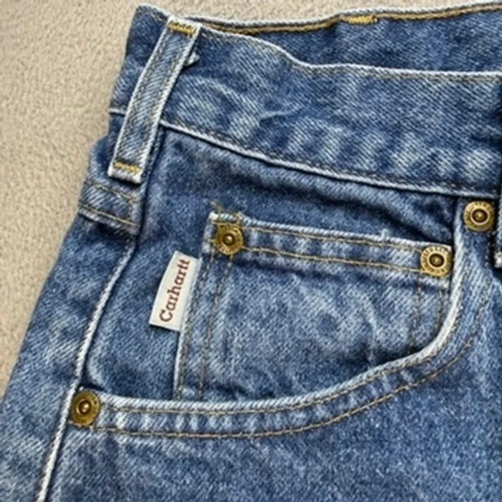 Carhartt Denim Jeans B170 DST Mens 36x32 (FIT 34x32) Blue Workwear Made in USA